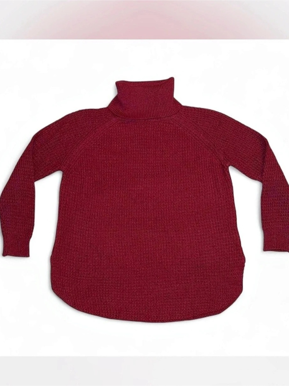 SHEIN Turtleneck Sweater in Burgundy Small Like New